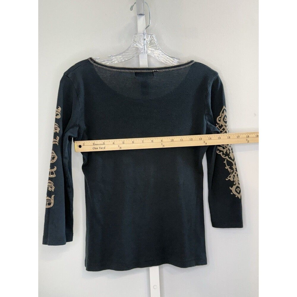 Sugar Vanilla Los Angeles Beloved Burnout Top PM Rhinestone Gothic Y2K USA - Picture 5 of 8